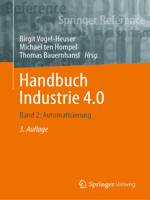 Title details for Handbuch Industrie 4.0 by Birgit Vogel-Heuser - Wait list
